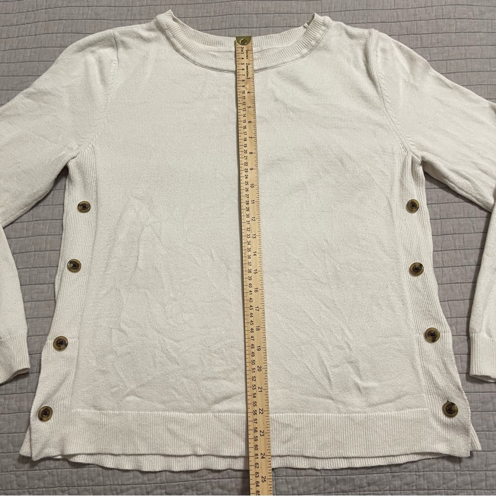 Southern Tide Jessa Pullover Sweater Cashmere Blend Marshmallow Size Large - Picture 5 of 9